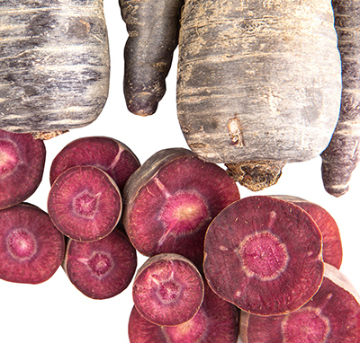Purple carrot is a commonly used vegetable for coloring food products.