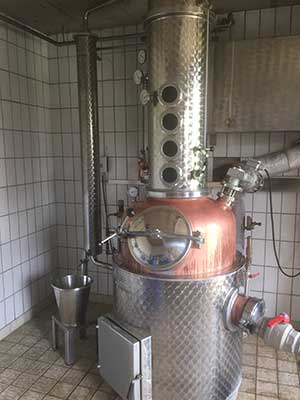 Typical stills for Fruit Brandy at Brennerei Braun. Learn more about Fruit Brandies and Spirits in the Prospector Knowledge Center.