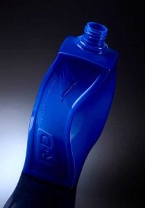 Example of extrusion blow molded bottle - learn more about blow molding plastics in the Prospector Knowledge Center.