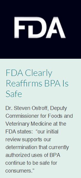 FDA clearly reaffirms BPA is safe - learn more in the Prospector Knowledge Center. Sponsored by the American Chemistry Council.
