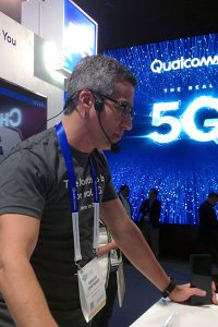Ignacio Contreras, director of 5G marketing of Qualcomm, talking about 5G at their booth at CES. - Learn more about how 5G will impact the plastics industry