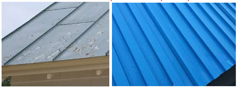 Example of chalking - Learn more about roof paints here