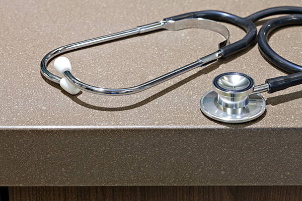 Photo of stethoscope on a countertop - Learn how copper can help combat infections