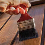Painting wooden boards